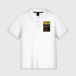 Женское поло хлопок Патрик Губка Боб Мона Лиза