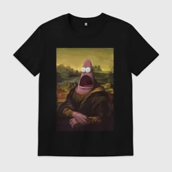 Мужская футболка хлопок Патрик Губка Боб Мона Лиза