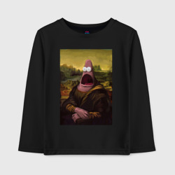 Детский лонгслив хлопок Патрик Губка Боб Мона Лиза