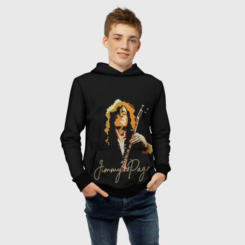 Детская толстовка 3D Led Zeppelin Лед Зеппелин Jimmy Page, цвет черный - фото 6