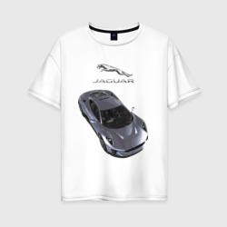 Женская футболка хлопок Oversize Jaguar Motorsport