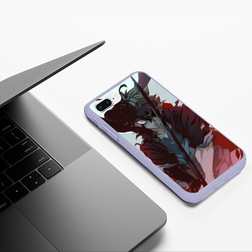 Чехол для iPhone 7Plus/8 Plus матовый Аста в гневе, цвет светло-сиреневый - фото 5