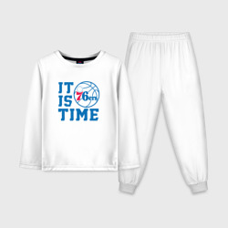 Детская пижама с лонгсливом хлопок It Is Philadelphia 76ers Time Филадельфия Севенти Сиксерс