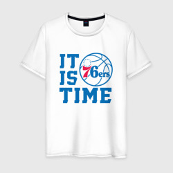 Мужская футболка хлопок It Is Philadelphia 76ers Time Филадельфия Севенти Сиксерс