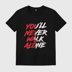 Мужская футболка хлопок Liverpool Youll never walk alone Ливерпуль