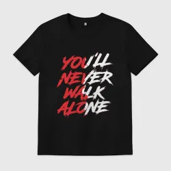 Мужская футболка хлопок Liverpool Youll never walk alone Ливерпуль