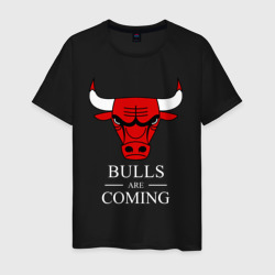 Мужская футболка хлопок Chicago Bulls are coming Чикаго Буллз