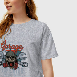 Женская футболка хлопок Oversize Garage superior - фото 2