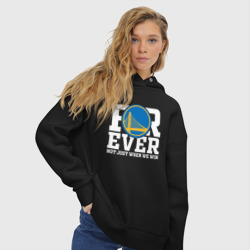 Женское худи Oversize хлопок Golden State Warriors forever not just when We win - фото 2