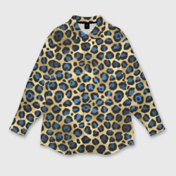 Женская рубашка oversize 3D Стиль леопарда шкура леопарда
