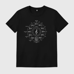 Мужская футболка хлопок Квинтовый круг