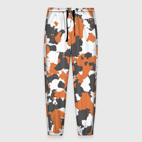 Мужские брюки 3D Камуфляж Orange Camo, цвет 3D печать