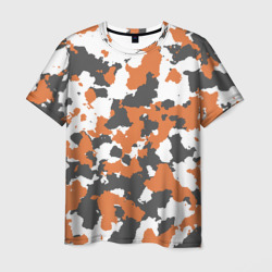 Мужская футболка 3D Камуфляж Orange Camo