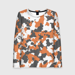 Женский лонгслив 3D Камуфляж Orange Camo