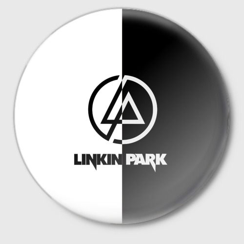 Значок Linkin Park чб, цвет белый