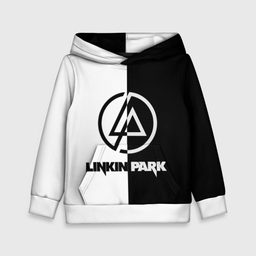Детская толстовка 3D Linkin Park чб, цвет белый