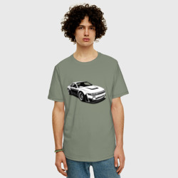 Мужская футболка хлопок Oversize Nissan Silvia S13 RB - фото 2