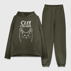 Женский костюм хлопок Oversize Ozzy Osbourne Рок Кот Оззи Осборн