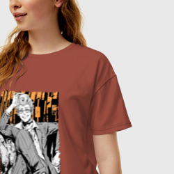 Женская футболка хлопок Oversize Hoodlum арт - фото 2