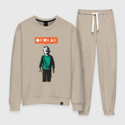 Женский костюм хлопок Граффити соцсети лайки