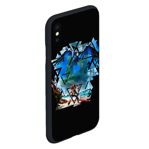 Чехол для iPhone XS Max матовый с принтом Horizon Forbidden West Элой на  пляже, вид сбоку #3