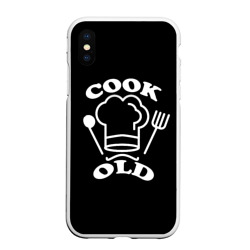 Чехол для iPhone XS Max матовый Cook old Старый повар Куколд