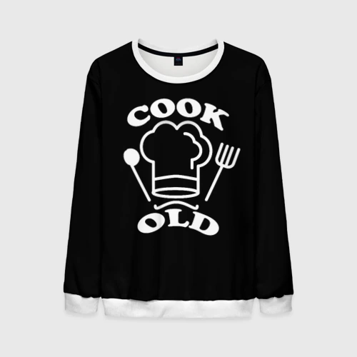 Мужской свитшот 3D Cook old Старый повар Куколд