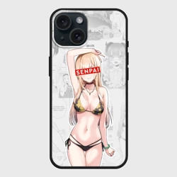 Чехол силиконовый для Apple iPhone 15 матовый Senpai Kitagawa Manga