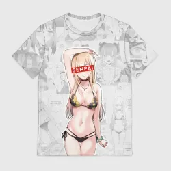 Мужская футболка 3D Senpai Kitagawa Manga