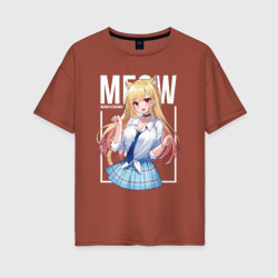 Женская футболка хлопок Oversize Meow Marin