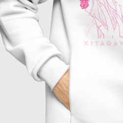 Худи с принтом Косплеер Китагава для мужчины, вид на модели спереди №6. Цвет основы: белый