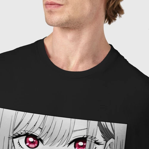 Мужская футболка хлопок с принтом Глаза Китагавы, фото #4
