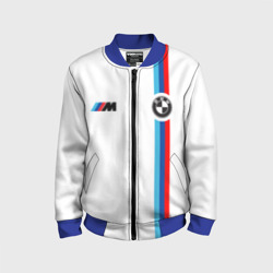 Детский бомбер 3D БМВ 3 stripe BMW white