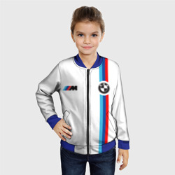 Детский бомбер 3D БМВ 3 stripe BMW white - фото 2