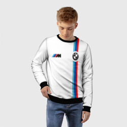 Детский свитшот 3D БМВ 3 stripe BMW white - фото 2