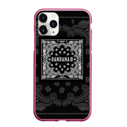 Чехол для iPhone 11 Pro Max матовый Big Baby Tape x Kizaru bandana 2 Бандана 2 Кизару Тейп, цвет малиновый