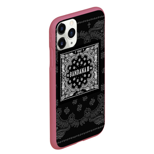 Чехол для iPhone 11 Pro Max матовый Big Baby Tape x Kizaru bandana 2 Бандана 2 Кизару Тейп, цвет малиновый - фото 3