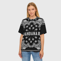 Женская футболка oversize 3D Bandana 2 Бандана 2 Кизару Биг Бейби Тейп - фото 2