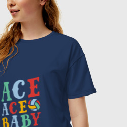 Женская футболка хлопок Oversize Ace Ace Baby - фото 2
