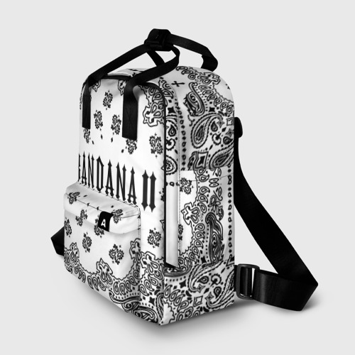 Женский рюкзак 3D с принтом BANDANA 2 (Бандана 2) Кизару Биг Бейби Тейп Белый, фото на моделе #1