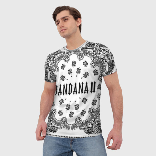 Мужская футболка 3D Bandana 2 Бандана 2 Кизару Биг Бейби Тейп Белый, цвет 3D печать - фото 3