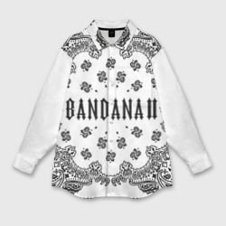 Мужская рубашка oversize 3D Bandana 2 Бандана 2 Кизару Биг Бейби Тейп Белый