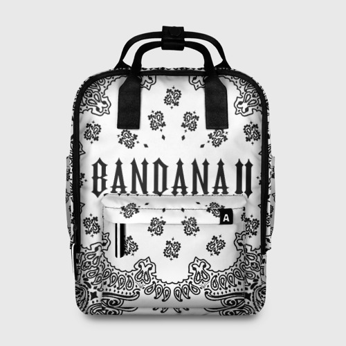 Женский рюкзак 3D с принтом BANDANA 2 (Бандана 2) Кизару Биг Бейби Тейп Белый, вид спереди #2