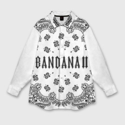 Женская рубашка oversize 3D Bandana 2 Бандана 2 Кизару Биг Бейби Тейп Белый