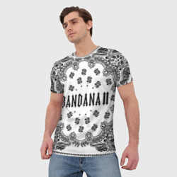 Мужская футболка 3D Bandana 2 Бандана 2 Кизару Биг Бейби Тейп Белый - фото 2
