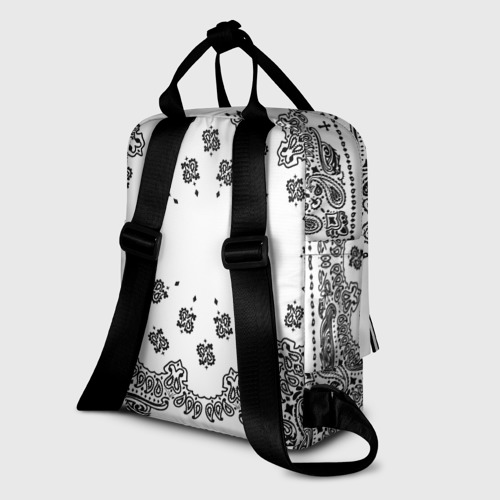 Женский рюкзак 3D с принтом BANDANA 2 (Бандана 2) Кизару Биг Бейби Тейп Белый, вид сзади #1