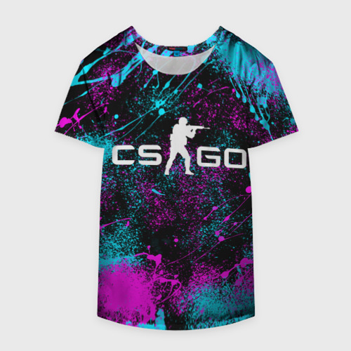 Накидка на куртку 3D КС Го неон CS GO neon, цвет 3D печать - фото 4