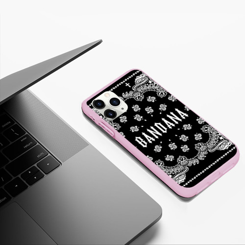 Чехол для iPhone 11 Pro Max матовый Bandana Бандана Кизару Биг Бейби Тейп, цвет розовый - фото 5