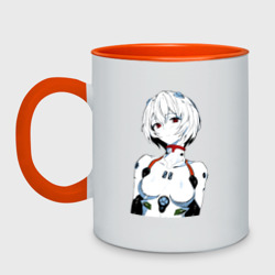 Кружка двухцветная Рей Аянами Rei Ayanami Ева Евангелион