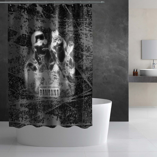 Штора 3D для ванной Кизару Биг Бейби Тейп Бандана Гранж - фото 2